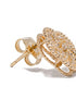 18K yellow gold diamond flower earrings